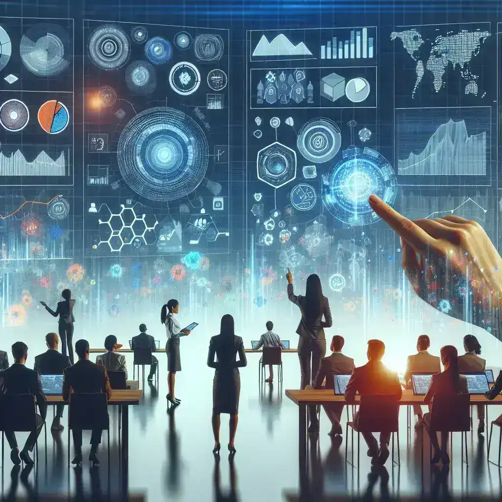 "User-friendly self-service data preparation tool interface displayed on a laptop screen, showcasing features that enable organizations to manage data autonomously and efficiently."