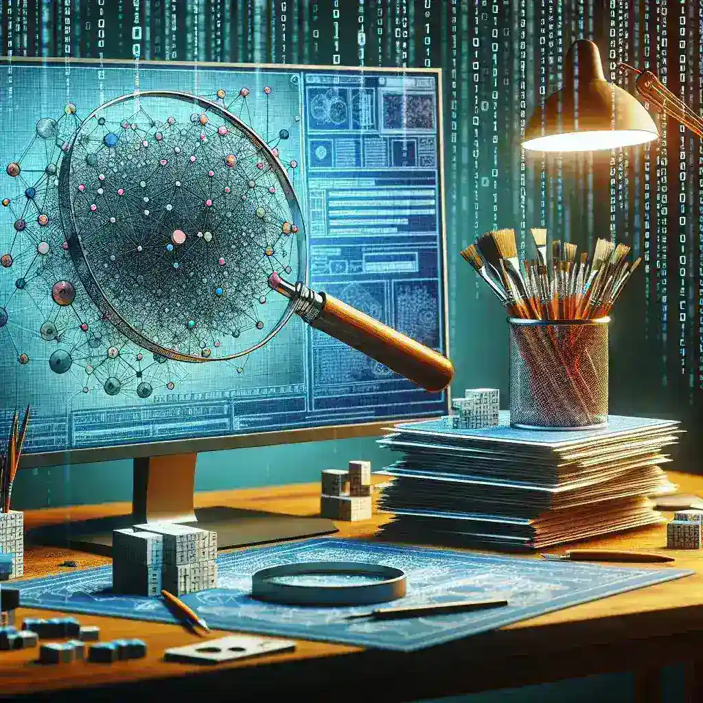 "Visual representation of essential tools for managing large ontologies and data models, showcasing software interfaces and diagrams to aid in effective data organization and visualization."
