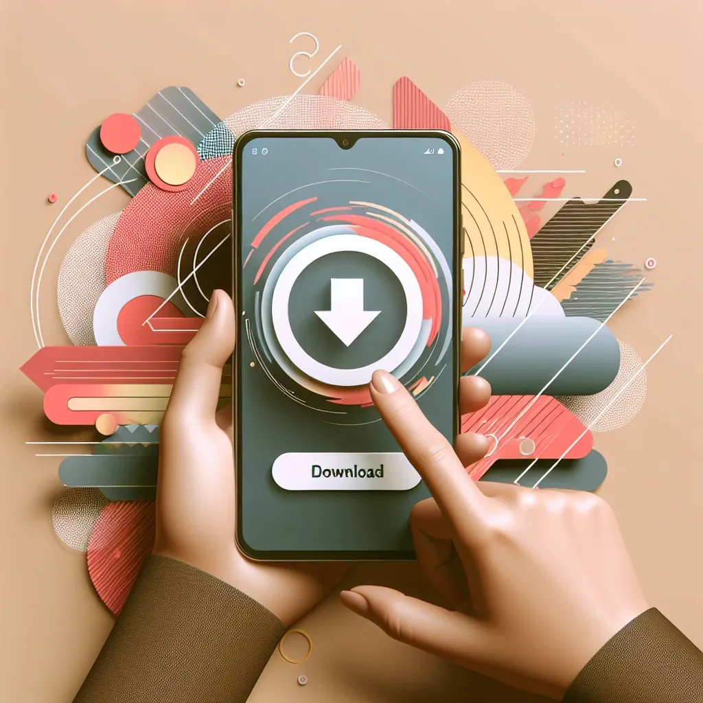 "Person using a TikTok video downloader app on a smartphone to save favorite TikTok videos effortlessly, showcasing user-friendly interface and vibrant TikTok graphics."