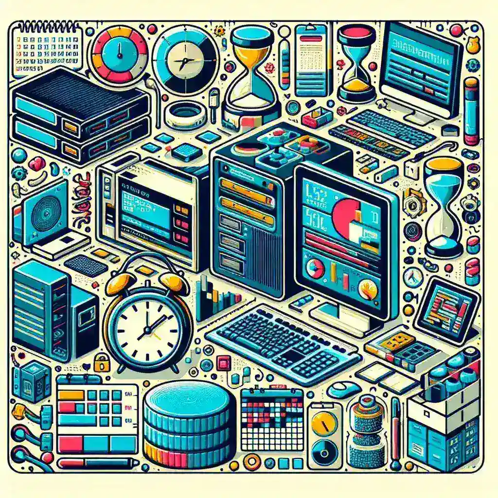 "Essential tools for monitoring distributed cron jobs, showcasing a dashboard interface with system performance metrics and alerts, designed for system administrators to efficiently manage scheduled tasks."