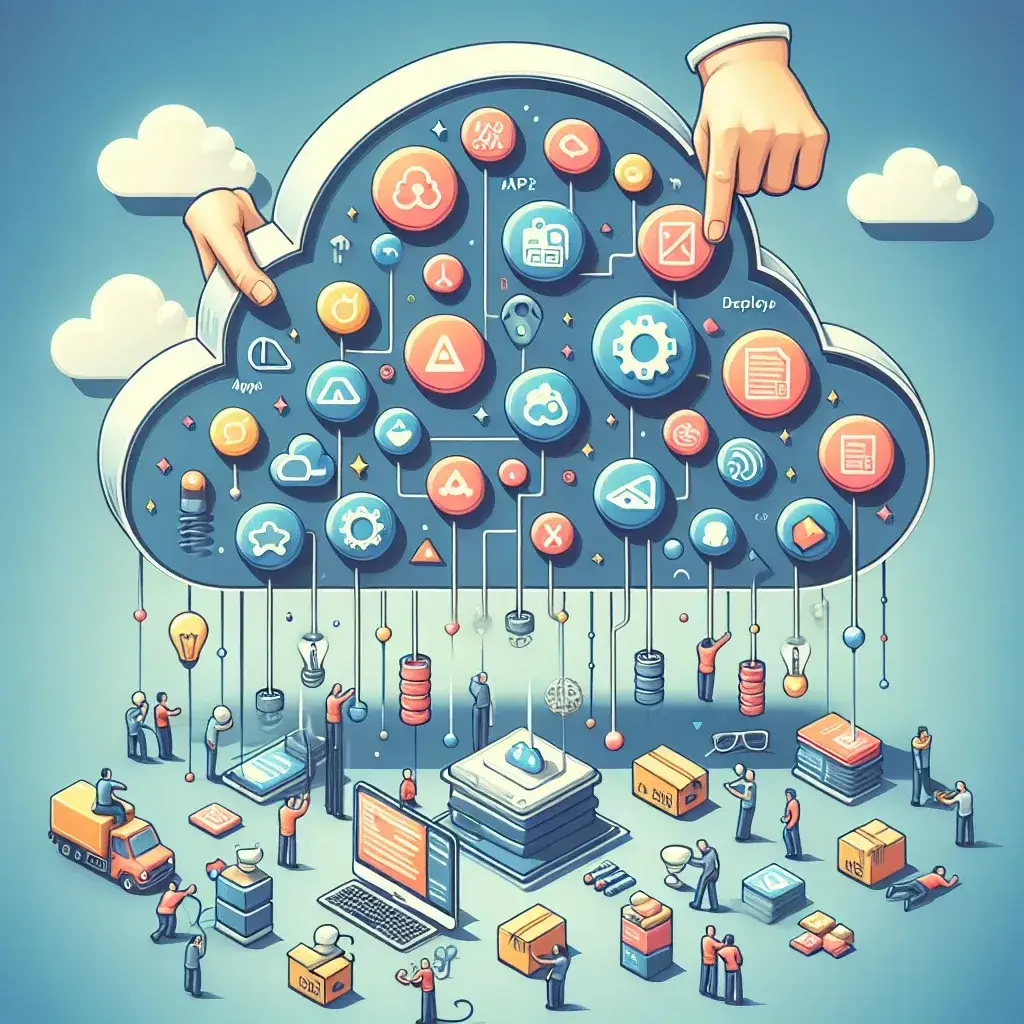 "Illustration of serverless APIs architecture showcasing popular frameworks and deployment strategies for modern software development."