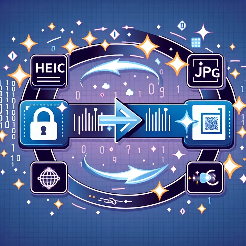 "Conversion process of HEIC to JPG using a free online converter for seamless image quality and compatibility."